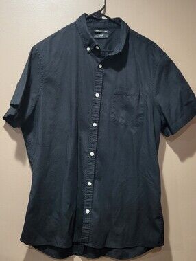 F&F Black Button Down Shirt